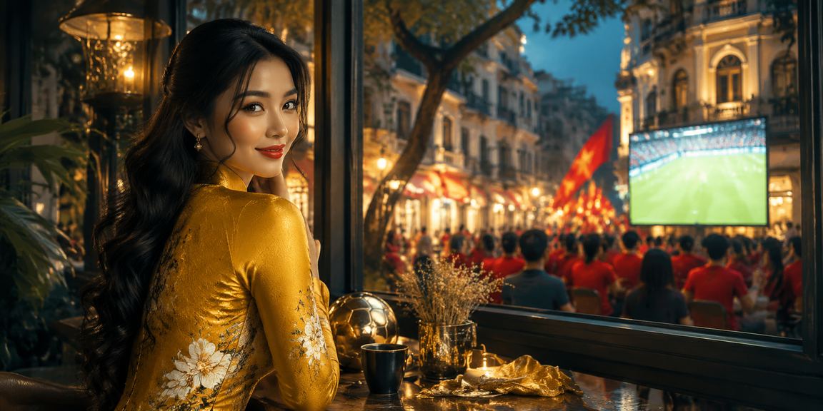 Người dùng tại Hà Nội mặc áo dài đăng ký tài khoản cá cược bóng đá trực tuyến